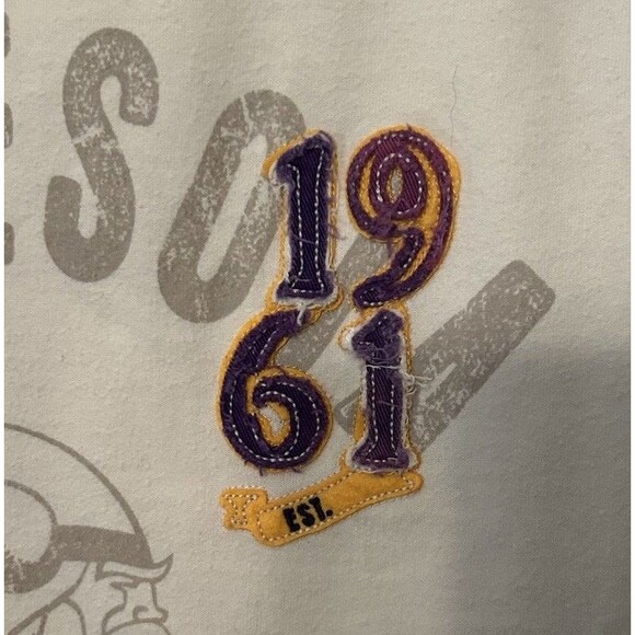 G-lll 4her By carl Banks Minnesota Vikings Sweatshirt Size Medium Rare Offwhite - Picture 3 of 10